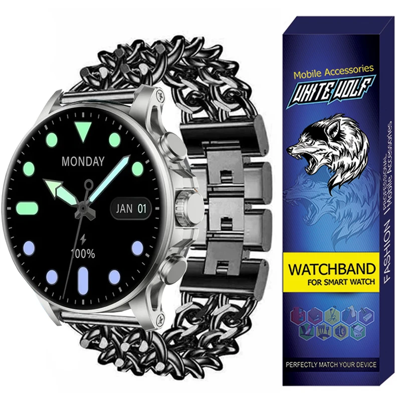  بند وایت ولف مدل WB-CART مناسب برای ساعت هوشمند گلوریمی M2 MAX LTD / 22MM