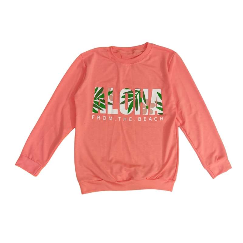 سویشرت زنانه مدل دورس طرح هاوایی