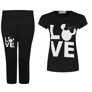 ست تی شرت آستین کوتاه و شلوارک زنانه مدل Love1