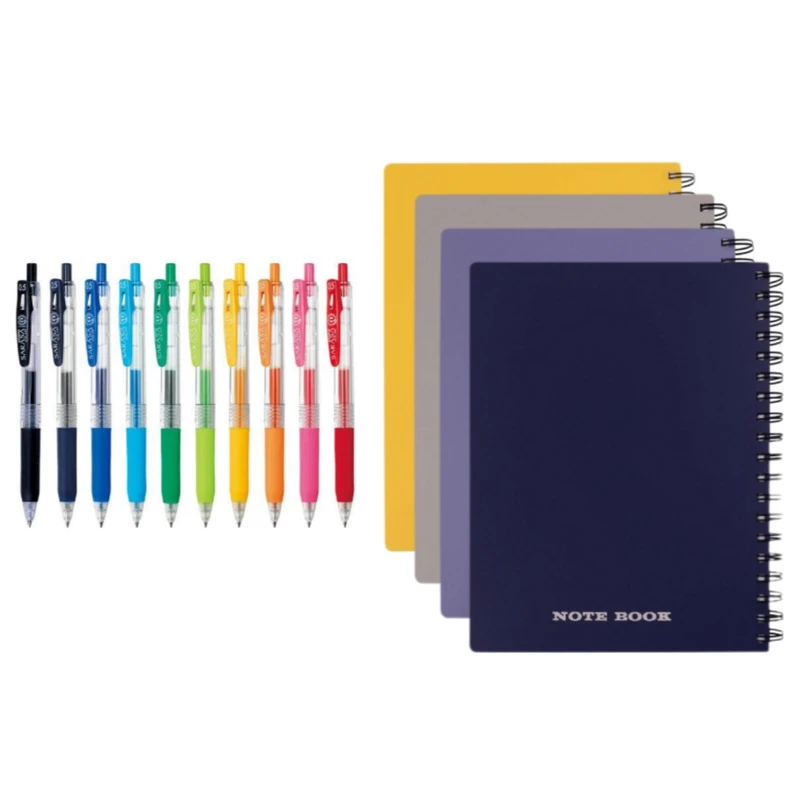 دفتر مشق ۲۰۰ برگ پاپکو مدل ۶۳۲ همراه خودکار بسته ۱۴ عددی