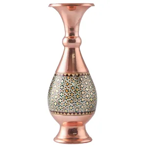 گلدان خاتم کاری خاتم کوروش_کروبی طرح فیروزه کد 141255