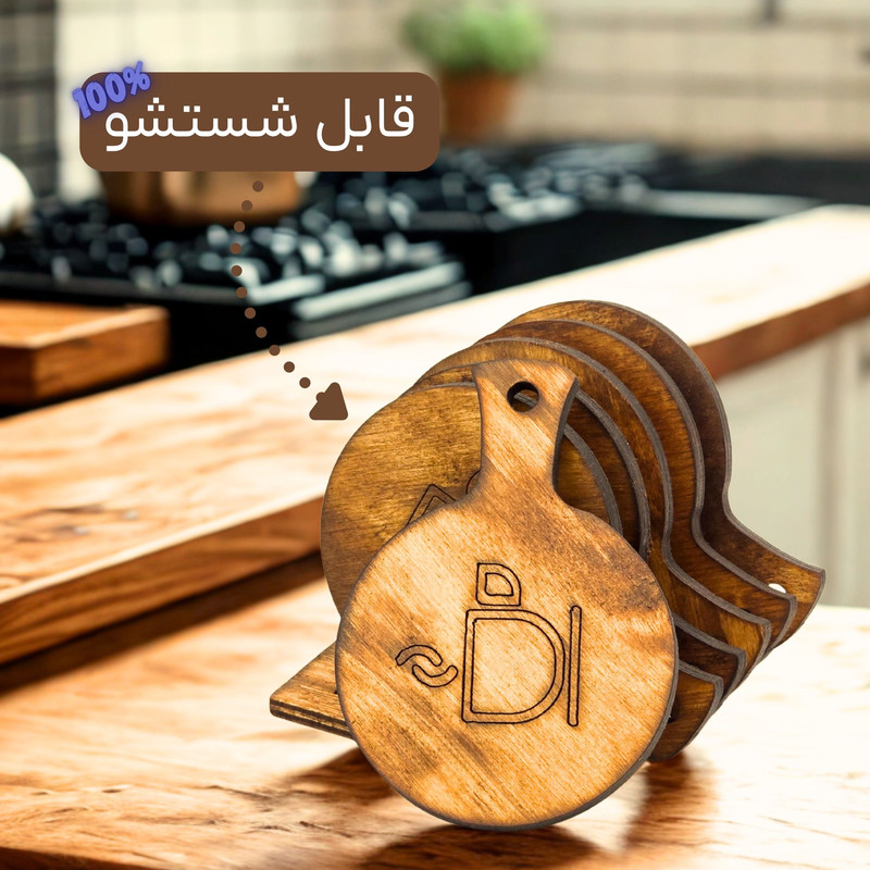 زیر لیوانی کد ZL06 بسته 6 عددی به همراه استند