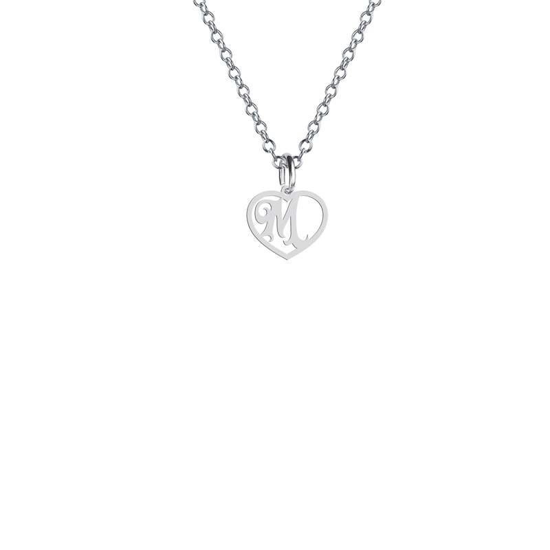 گردنبند نقره زنانه هایکا مدل قلب و حرف M کد n.ha2-769