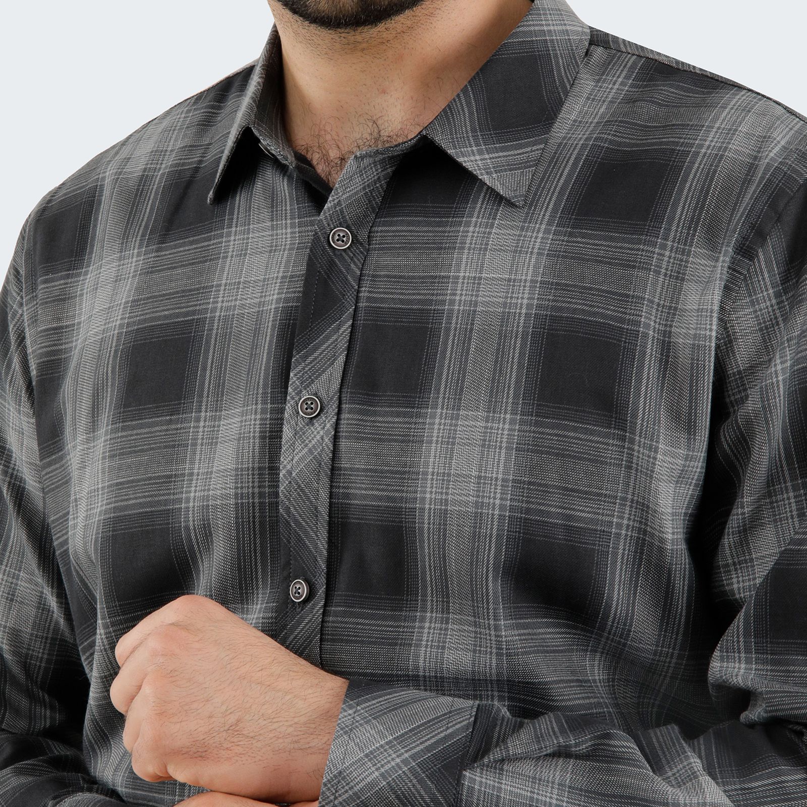 پیراهن آستین بلند مردانه پاتن جامه مدل نخی 102721020247840  -  - 6