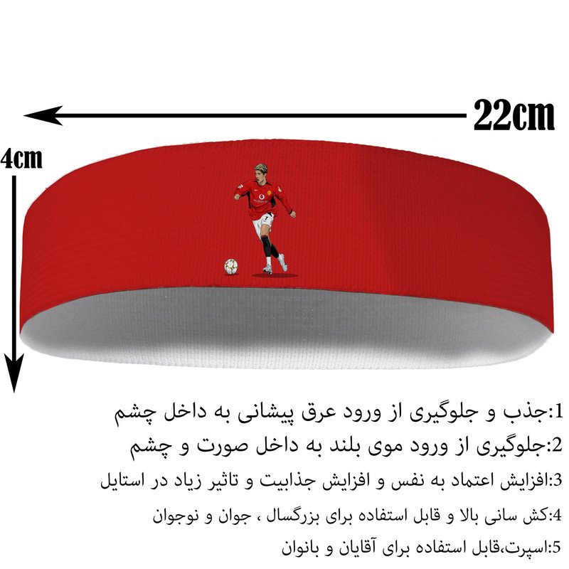 هدبند ورزشی آی تمر مدل کریستیانو رونالدو کد 301