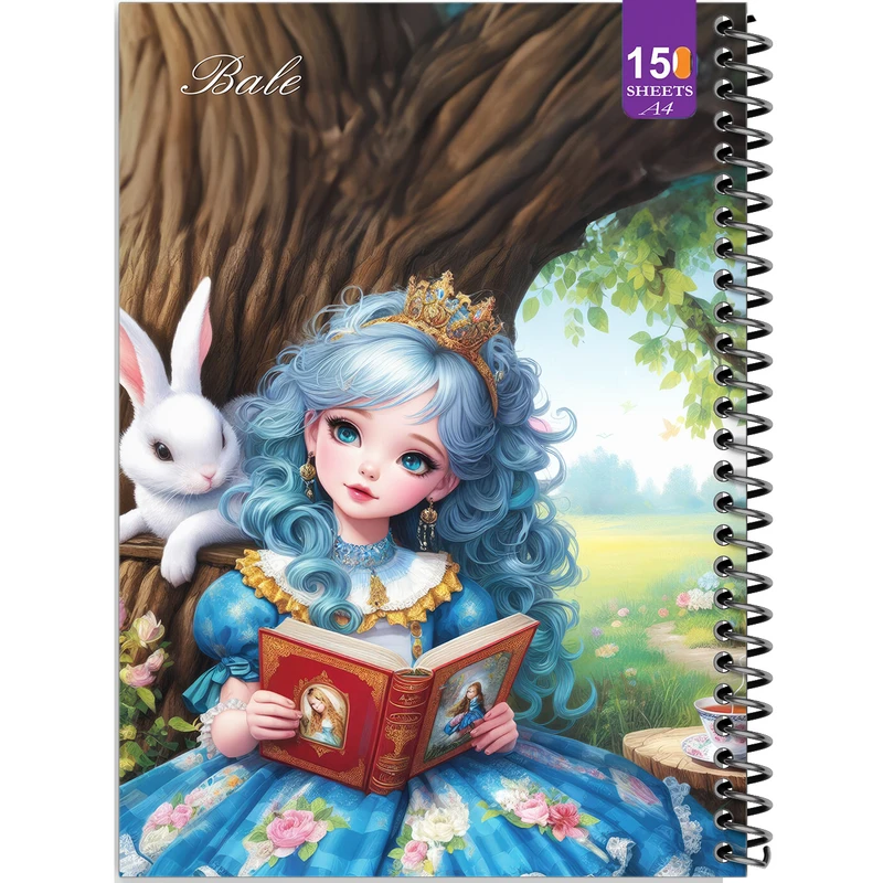 دفتر نقاشی 150 برگ انتشارات  بله مدل رحلی طرح فانتزی دخترانه کد A4-P328