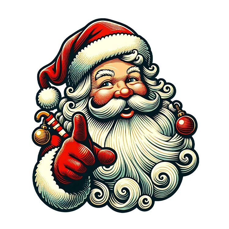 استیکر پارچه و لباس پاد آفرین مدل کریسمس کد S3256