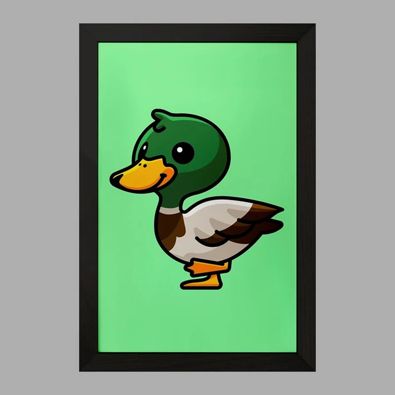 تابلو خندالو مدل حیوانات بامزه جوجه اردک کد 28195