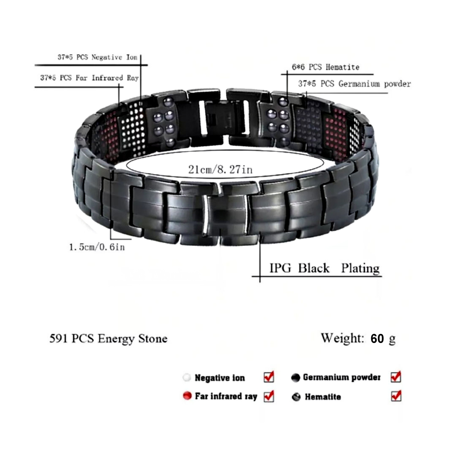 دستبند مغناطیسی مدل pt کد a72