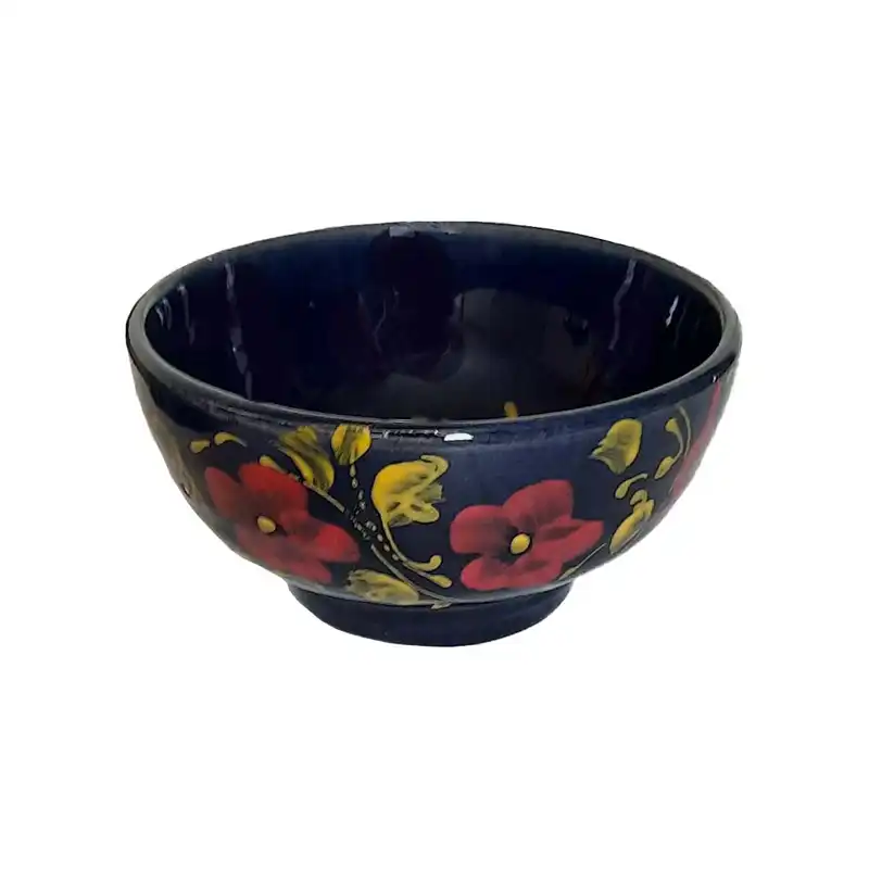 کاسه سفالی مدل ماست خوری طرح گل کد GH بسته 6 عددی