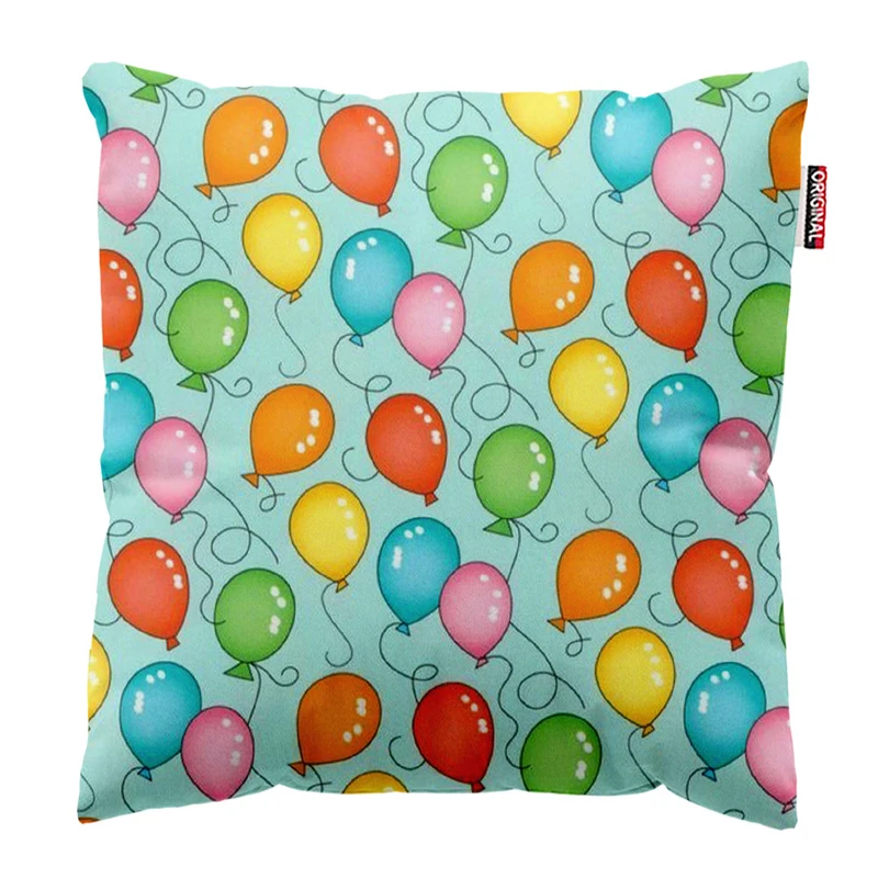کوسن پاد آفرین طرح کارتونی بادکنک های رنگی کد 1506 سایز 30*30 سانتی متر