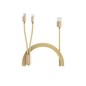 کابل تبدیل USB به USB-C / لایتنینگ روموس مدل CB21A طول 1.5 متر