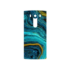 MAHOOT Turquoise marblewith golden streaks Cover Sticker for LG V10