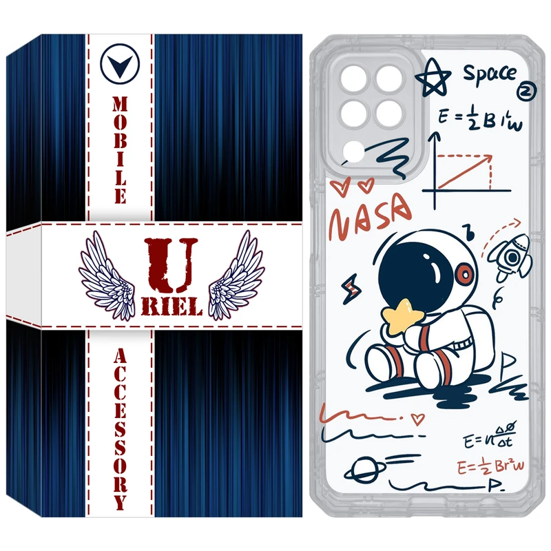 کاور یوریل مدل Clear کد 1 طرح فضانورد مناسب برای گوشی موبایل سامسونگ Galaxy A22 4G / M32 / M22