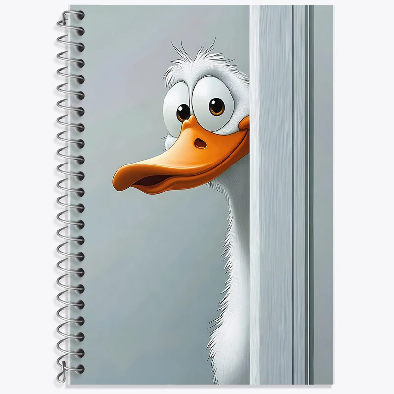 دفتر زبان 50 برگ خندالو مدل سه خط طرح اردک بامزه کد F5552