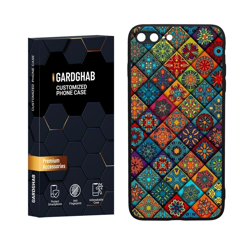 کاور گارد قاب مدل دورژله ای هنری مناسب برای گوشی موبایل اپل iPhone 7 Plus / 8 plus