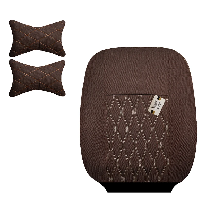 روکش صندلی خودرو سوشیانت مدل فابریک مناسب برای سمند به همراه پشت گردنی 