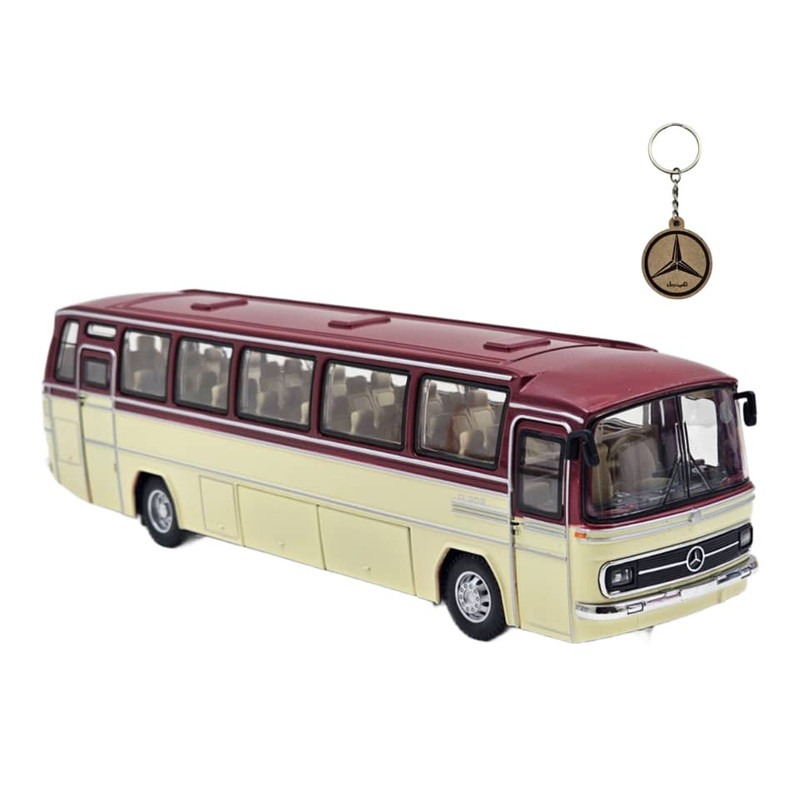 ماکت ماشین ناب سل مدل اتوبوس بنز 302 فلزی موزیکال چراغدار به همراه جاسوییچی