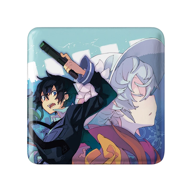 پیکسل خندالو طرح انیمه گلوله سیاه مدل مربعی کد 35849