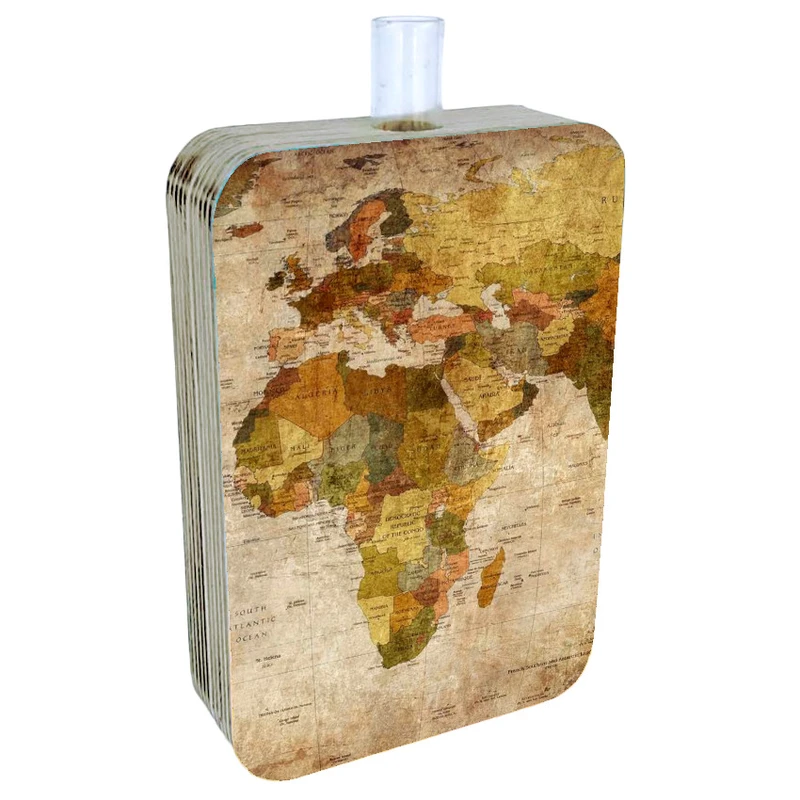 گلدان دکوری طرح دو رو مدل نقشه کهن کد FPW252