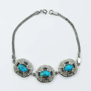 دستبند نقره زنانه سلین کالا مدل فیروزه کد ce-As12