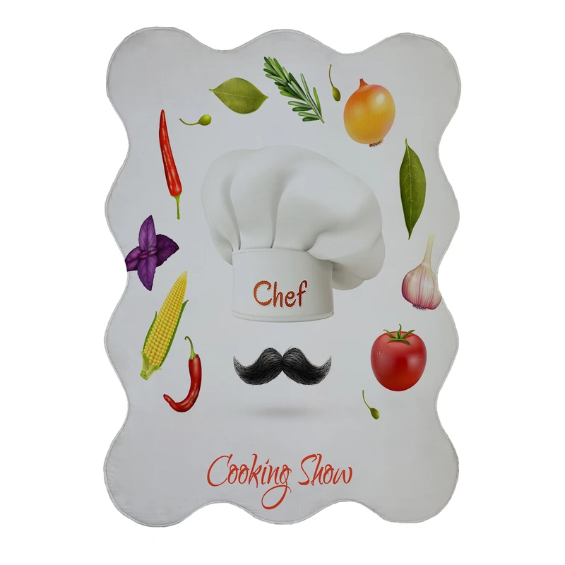 پادری مدل دالبر طرح Chef کد 8377 سایز 80x110 سانتی متر 