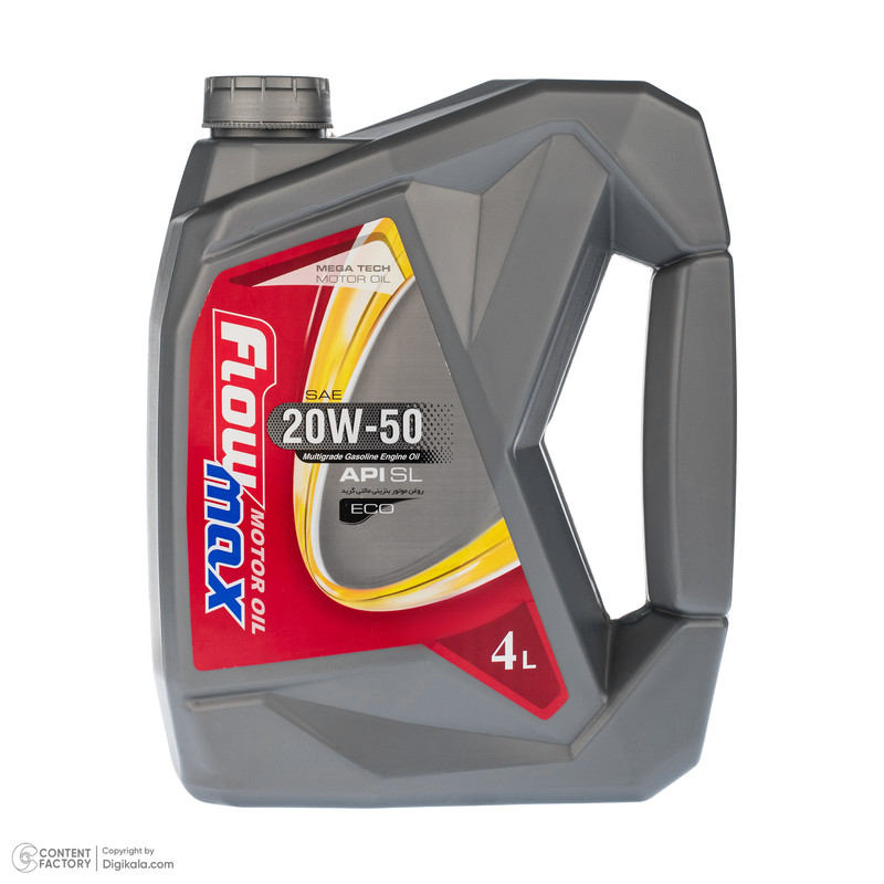 روغن موتور فلومکس مدل mega tech ec  SL 20w50  حجم 4 لیتر