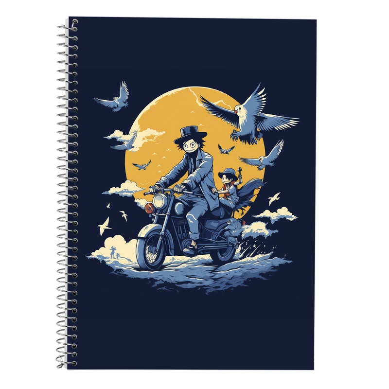 دفتر زبان 50 برگ مدوپد مدل سه خط طرح Ghibli کد DF2367