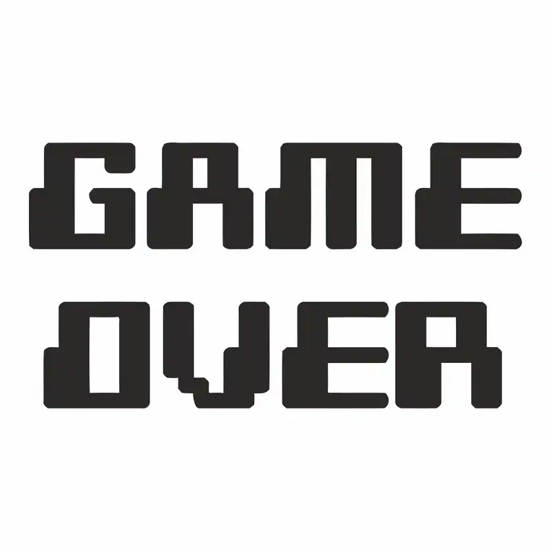 استیکر کلید و پریز مدل game over