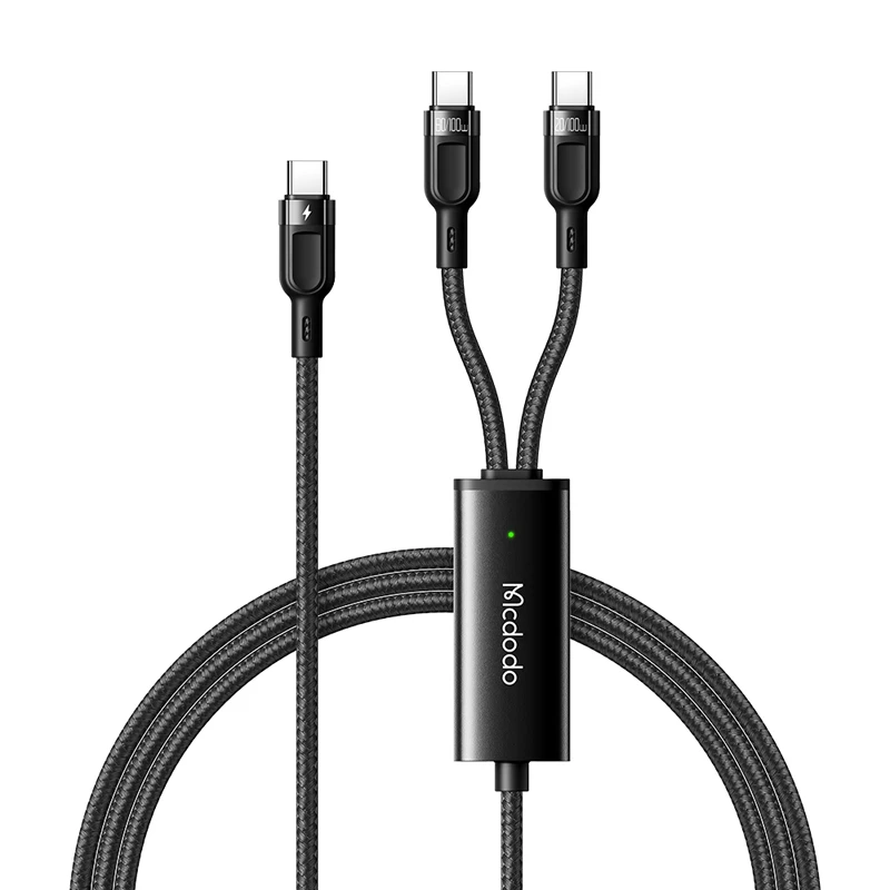 کابل USB-C به USB-C/USB-C مک دودو مدل 2IN1 PD Fast Charging 100W طول 1.2 متر