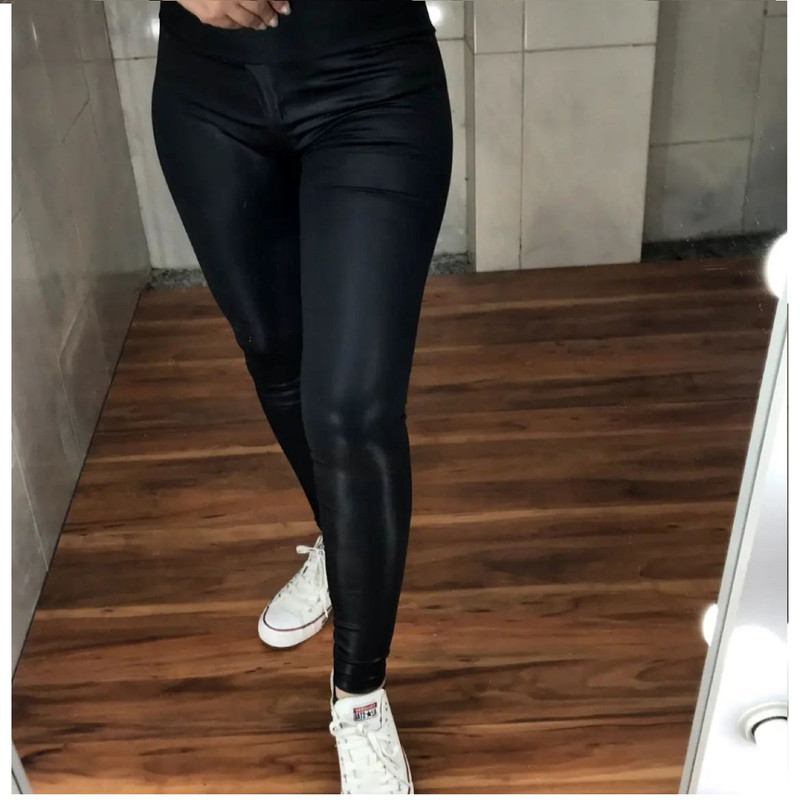 لگینگ زنانه زاشادو مدل چرمی شاین