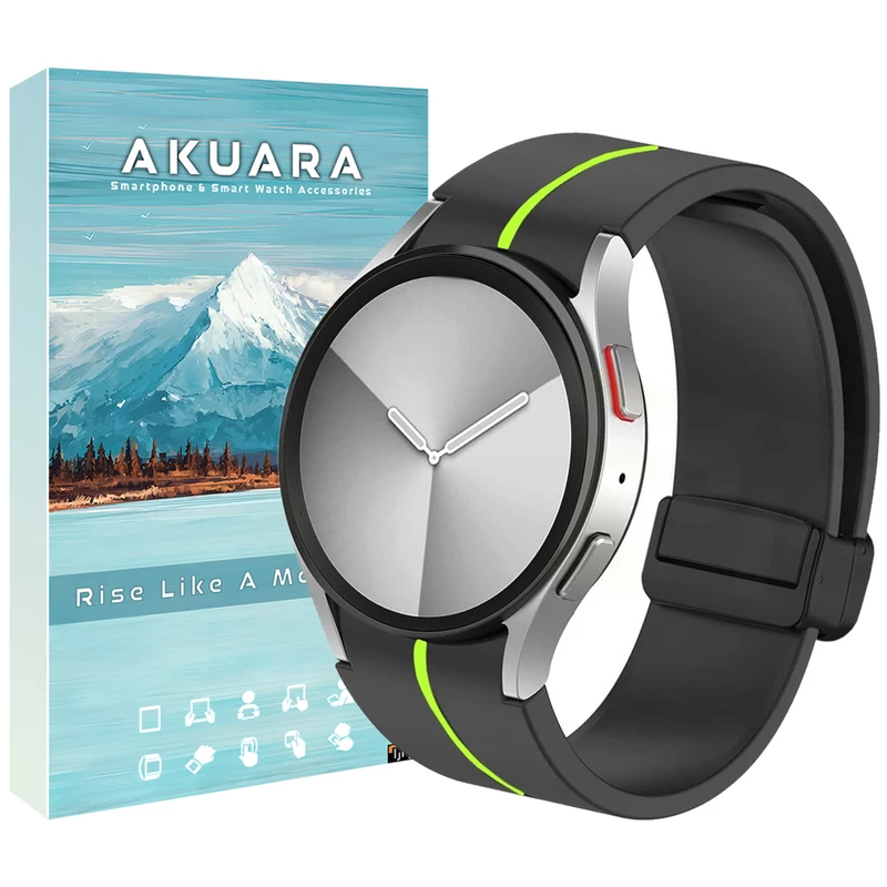 بند آکوآرا مدل Mag Line BKGR مناسب برای ساعت هوشمند سامسونگ Galaxy Watch 6 Classic 43mm