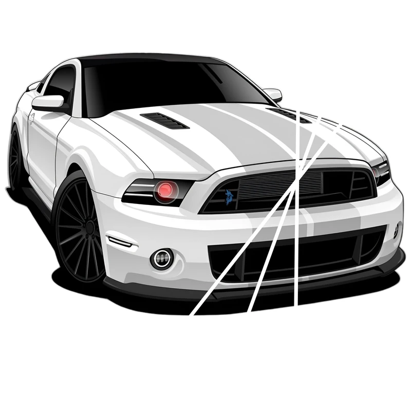 استیکر لپ تاپ مدل ماشین موستانگ کد 2025