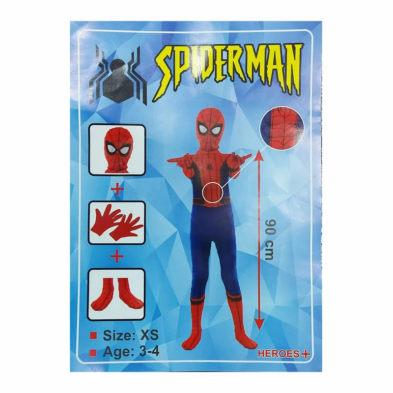 عکس شماره 6 : ست ایفای نقش مدل لباس مرد عنکبوتی کد 90 مجموعه 6 عددی