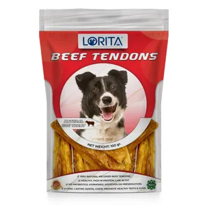  تشویقی سگ لوریتا مدل DRIED BEEF TENDONS وزن 100 گرم 
