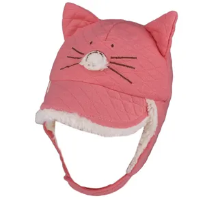 کلاه نوزادی طرح گربه مدل داخل خز