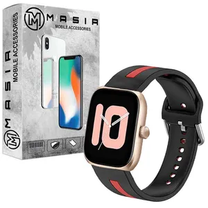 بند مسیر مدل silic dual color  مناسب برای ساعت هوشمند آمیزفیت BIP 3 