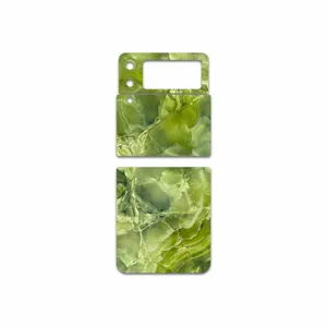 MAHOOT Green-Crystal-Marble Cover Sticker for Samsung Galaxy Z Flip3 5G