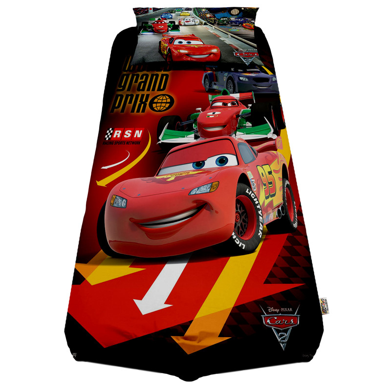 سرویس ملحفه هزاردستان طرح ماشین ها مدل ROT106 یک نفره دو تکه