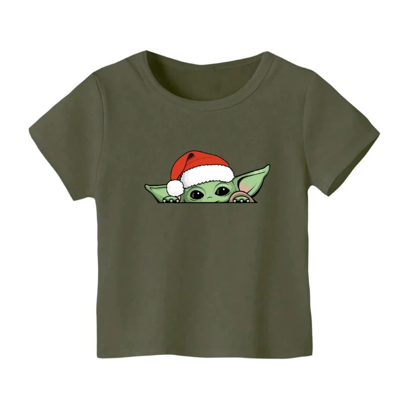 تی شرت آستین کوتاه بچگانه مدل بیبی یودا کریسمس کد 5