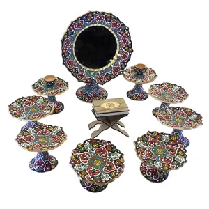مجموعه ظروف هفت سین 11 پارچه مدل میناکاری مدل HSSM01