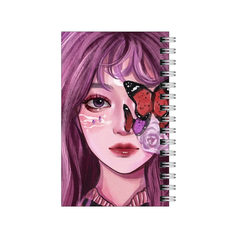 دفترچه یادداشت مدل to do list طرح دختر پروانه ای کد 2682478