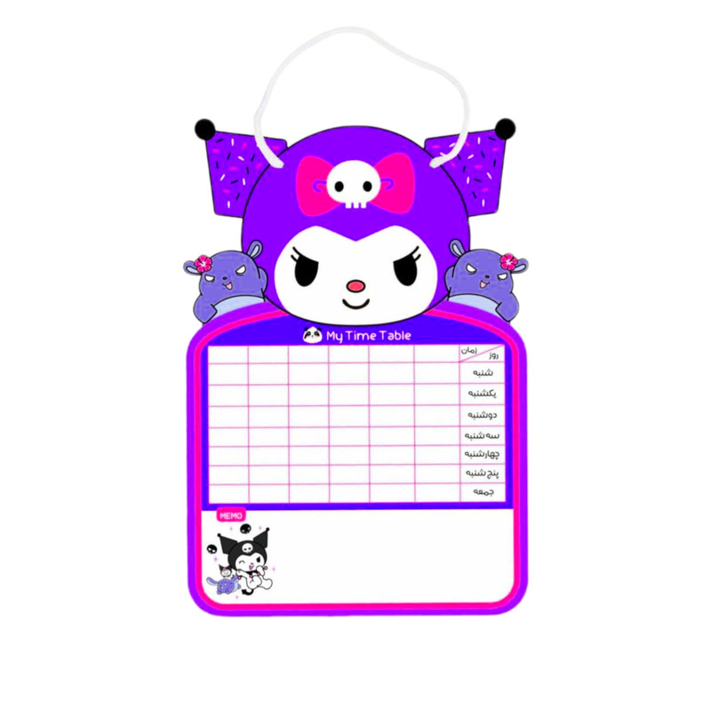 تخته وایت برد پارسام مدل برنامه هفتگی طرح کرومی کد 55