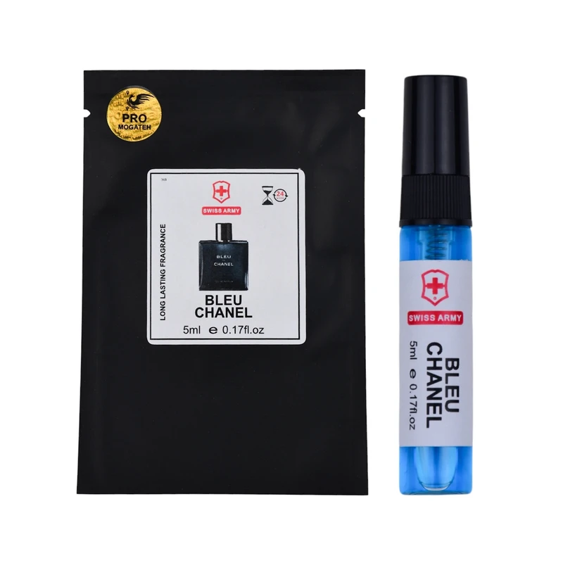 عطر جیبی مردانه سوئیس آرمی مدل بلو د شنل با رایحه خنک، تلخ حجم 5 میلی‌لیتر
