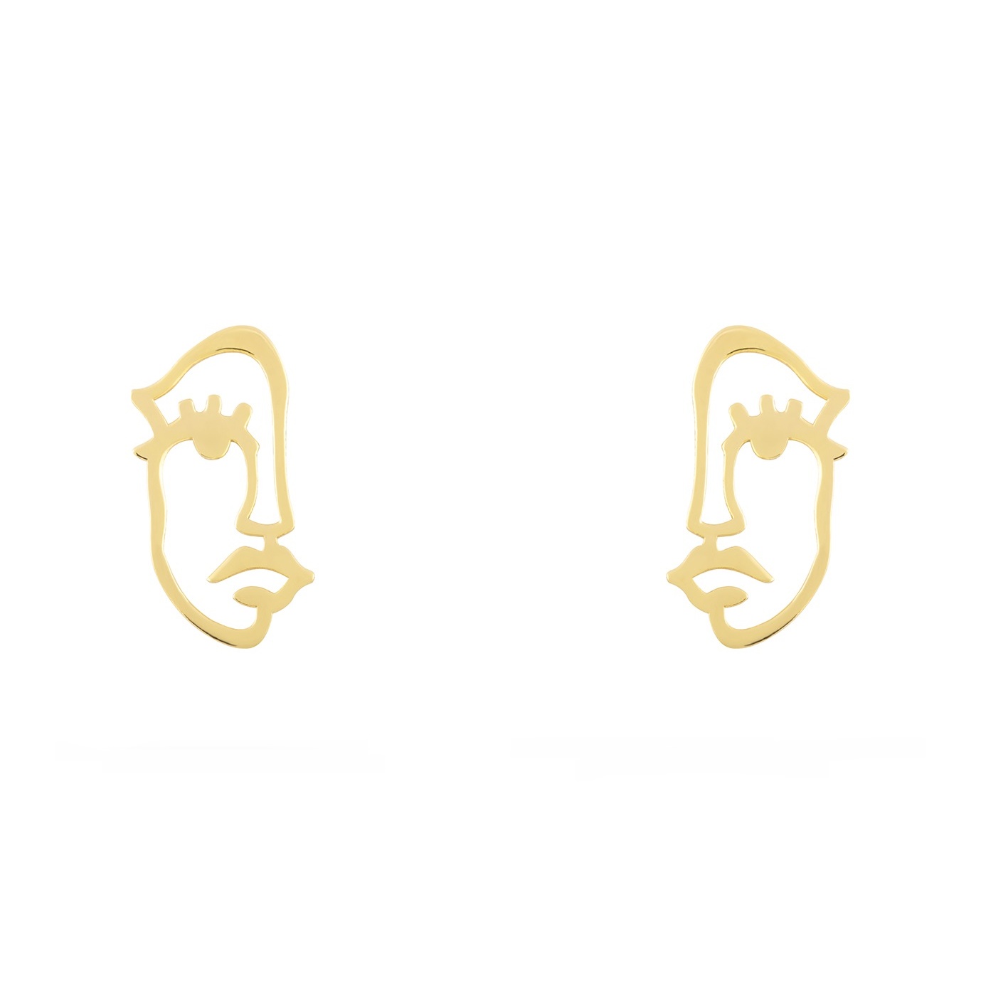 گوشواره طلا 18 عیار زنانه طلا و جواهر درریس مدل سه رخ -  - 1