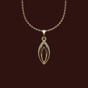 گردنبند طلا 18 عیار زنانه مدوپد مدل هندسی کد X2-1-1113