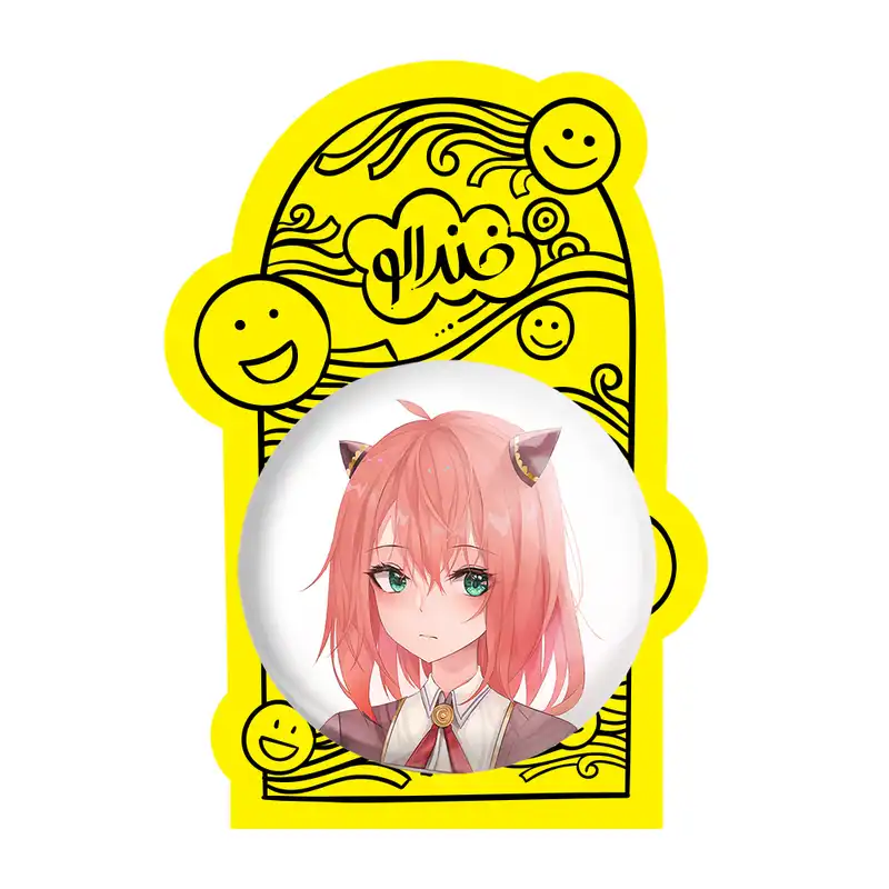 آینه جیبی خندالو طرح انیا انیمه اسپای ایکس فمیلی Spy X Family مدل تاشو کد 22184