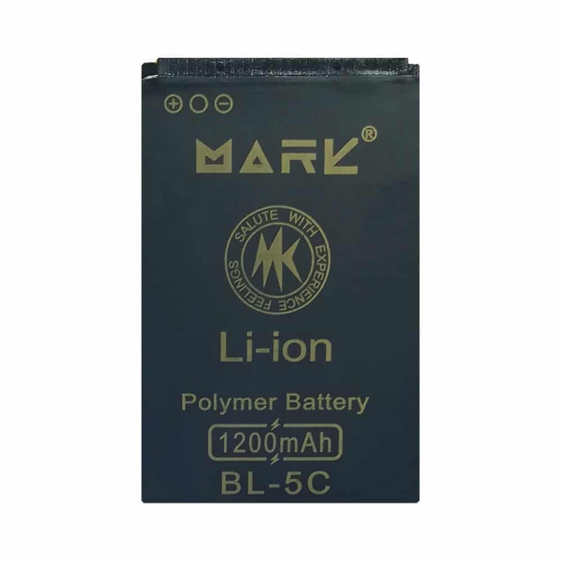 باتری موبایل مارک مدل BL-5C ظرفیت 1200 میلی آمپر ساعت مناسب برای گوشی موبایل نوکیا BL-5C