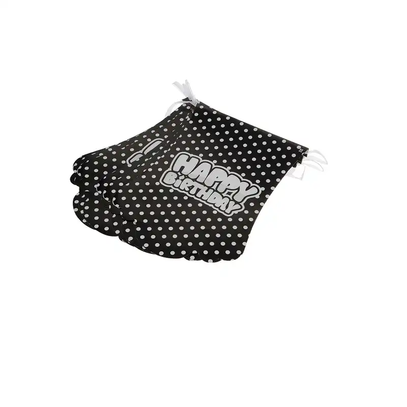 ابزار مهمانی مدل ریسه پرچم تم تولد طرح خال خال