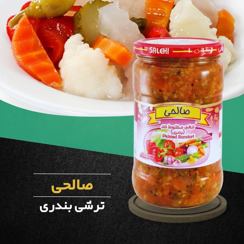 ترشی مخلوط بندری تند ممتاز صالحی  - 650 گرم